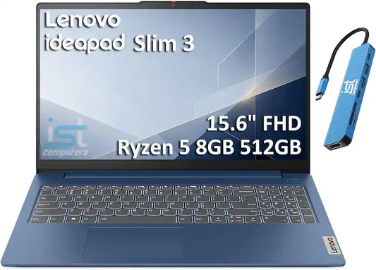 Lenovo - IdeaPad Slim 3 15.6" Full HD Laptop - AMD Ryzen 5 40 2025